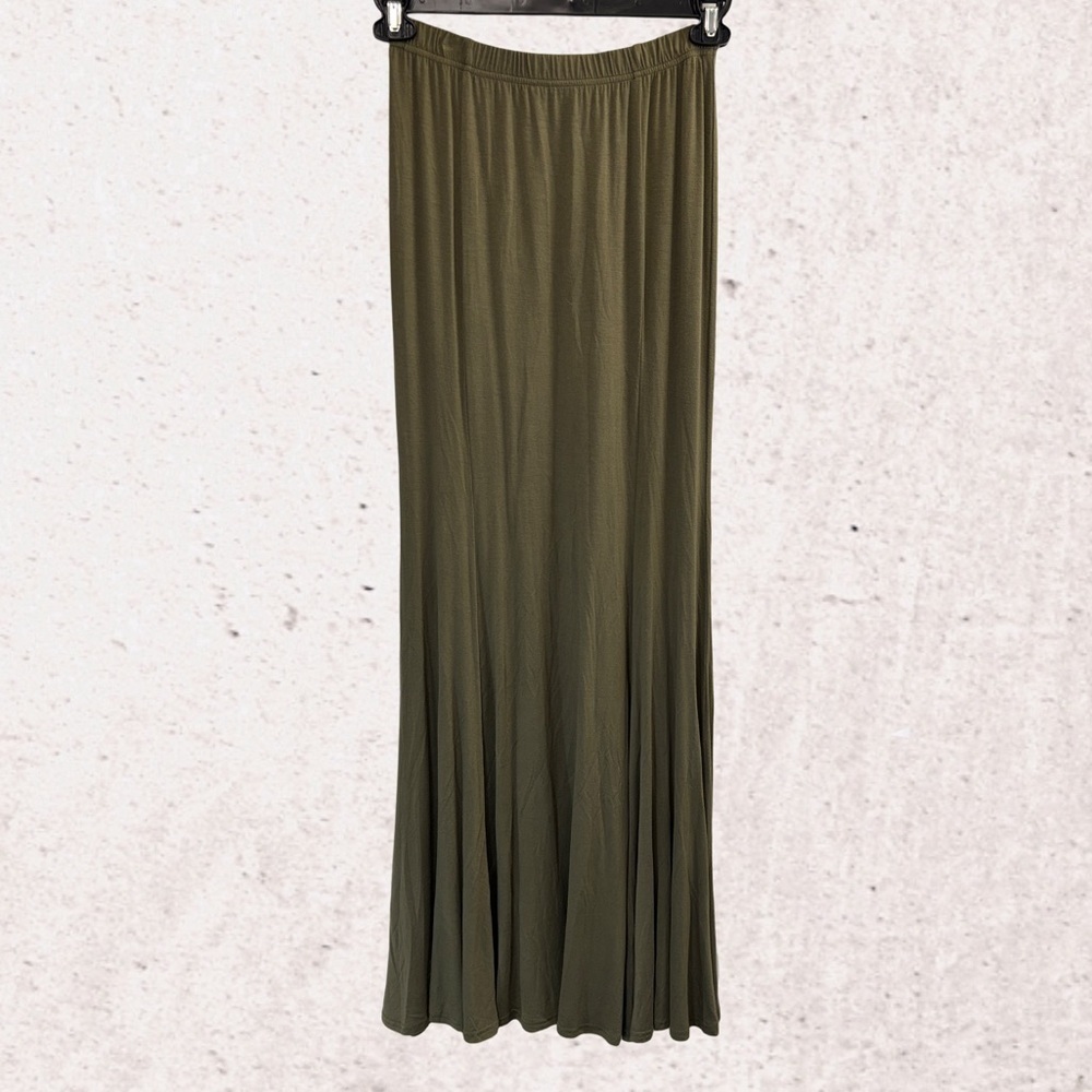 Caribbean Queen Green Maxi Skirt Casual